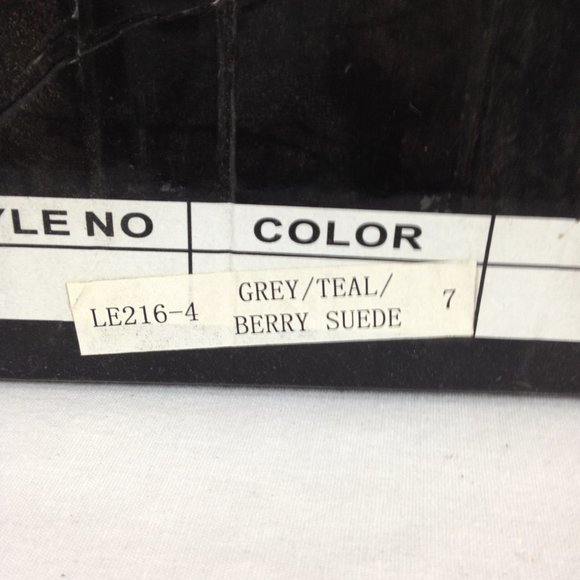 Shoes Of Soul-Final Price- Platform Heels Size 7 Grey/Teal/Berry - Picture 10 of 11